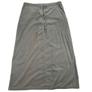 Laura Ashley Corduroy Maxi Skirt Women 12 Beige VTG 90s Cottagecore Granny Chic